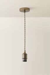 ValueLights Shaw Single Adjustable Brass Chrome Gold Black Pendant Ceiling Light in Bronze - thumbnail 2