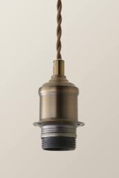 ValueLights Shaw Single Adjustable Brass Chrome Gold Black Pendant Ceiling Light in Bronze - thumbnail 4