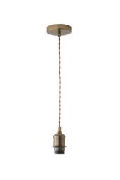 ValueLights Shaw Single Adjustable Brass Chrome Gold Black Pendant Ceiling Light in Bronze - thumbnail 5