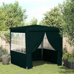 Berkfield Home Professional Party Tent with Side Walls 2.5x2.5 m Green 90 g/m ² - thumbnail 2