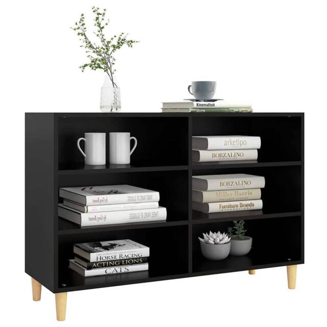 Berkfield Home Sideboard Black 103.5x35x70 cm Engineered Wood - image 1