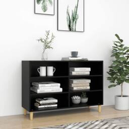 Berkfield Home Sideboard Black 103.5x35x70 cm Engineered Wood - thumbnail 2