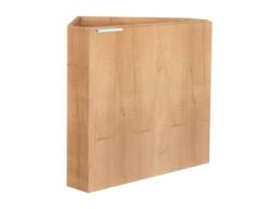 Vente-unique Corner Suspended Light Natural Oak Hand Basin Unit - 56 Cm - MANODO in Light Oak - thumbnail 5