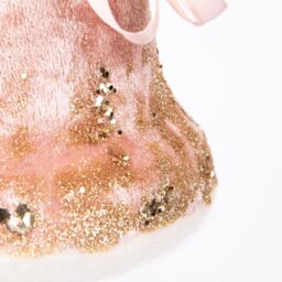 Shatchi 3Pcs Light Pink Santa Bell 8x10cm - Christmas Tree Hanging Decorations Ornaments Fairy Tale - Size: 8x10 cm - thumbnail 5