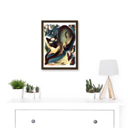 Artery8 Siamese Cat Butterfly Animal Artwork Framed Wall Art Print A4 in Brown - thumbnail 2