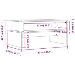 Berkfield Home Decorative Coffee Table Concrete Grey 90x55x42.5 cm Engineered Wood - thumbnail 9