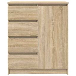 Berkfield Home Sideboard with Drawers Sonoma Oak 71x35x84 cm Engineered Wood in Light Tan - Size: 71 x 35 x 84 cm - thumbnail 6