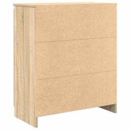 Berkfield Home Sideboard with Drawers Sonoma Oak 71x35x84 cm Engineered Wood in Light Tan - Size: 71 x 35 x 84 cm - thumbnail 8