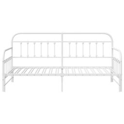 Berkfield Home Daybed Frame with Trundle White 90x200 cm Steel - thumbnail 6