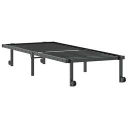 Berkfield Home Elegant Bed Frame without Mattress Foldable Black 80x200 cm Steel - thumbnail 8