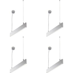 Loops 4 PACK Slim Commercial Suspension Light - 610mm x 20mm - 25W Cool White LED - thumbnail 1