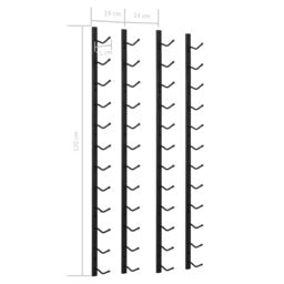 Berkfield Home Wall Mounted Wine Racks for 12 Bottles 2 pcs Black Iron - thumbnail 6