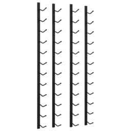 Berkfield Home Wall Mounted Wine Racks for 12 Bottles 2 pcs Black Iron - thumbnail 2