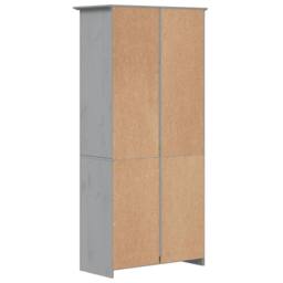 Berkfield Home Beautiful Bookcase BODO Grey 80x38x180 cm Solid Wood Pine 5-Tier - Size: 80 x 38 x 180 cm - thumbnail 5