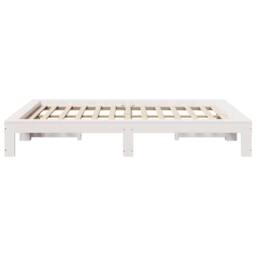 Berkfield Home Durable Bed Frame without Mattress White 150x200 cm King Size Sol - thumbnail 5