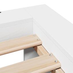 Berkfield Home Durable Bed Frame without Mattress White 150x200 cm King Size Sol - thumbnail 6