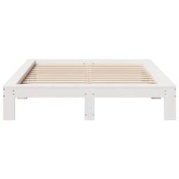 Berkfield Home Durable Bed Frame without Mattress White 150x200 cm King Size Sol - thumbnail 4