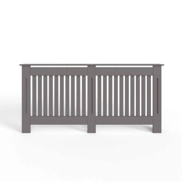 Nordara Grey X-Large MDF Radiator Cover Vertical Slat - image 1