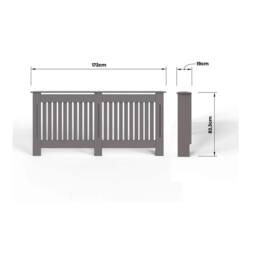 Nordara Grey X-Large MDF Radiator Cover Vertical Slat - thumbnail 2
