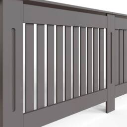 Nordara Grey X-Large MDF Radiator Cover Vertical Slat - thumbnail 3