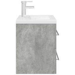 Berkfield Home 2 Piece Bathroom Furniture Set Concrete Grey Engineered Wood - thumbnail 6