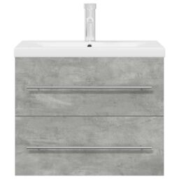 Berkfield Home 2 Piece Bathroom Furniture Set Concrete Grey Engineered Wood - thumbnail 4