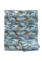 JQ Licensing Freshwater Gamefish Fishing Pattern 2 Silky Touch Super Soft Throw Blanket 152 X 127 cm in White - thumbnail 2