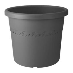 simpa Algarve Plastic Planters - Set of 2 Pots in Black - Size: Medium - thumbnail 2