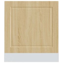 Berkfield Home Dishwasher Panel Porto Sonoma Oak 60x1.5x67 cm Engineered Wood in Brown - thumbnail 4