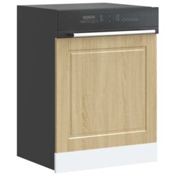 Berkfield Home Dishwasher Panel Porto Sonoma Oak 60x1.5x67 cm Engineered Wood in Brown - thumbnail 1