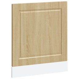 Berkfield Home Dishwasher Panel Porto Sonoma Oak 60x1.5x67 cm Engineered Wood in Brown - thumbnail 2