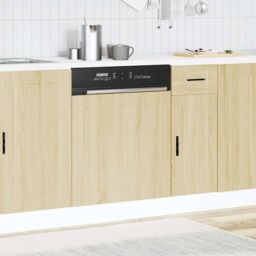 Berkfield Home Dishwasher Panel Porto Sonoma Oak 60x1.5x67 cm Engineered Wood in Brown - thumbnail 3