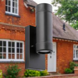 First Choice Lighting Gale - Polypropylene Coastal Dusk Dawn Wall Light in Black - thumbnail 3
