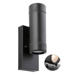 First Choice Lighting Gale - Polypropylene Coastal Dusk Dawn Wall Light in Black - thumbnail 2