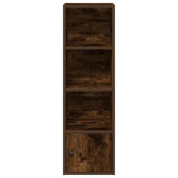 Berkfield Home Bookcase Smoked Oak 31x24x102 cm Engineered Wood in Brown - Size: 31 x 24 x 102 cm - thumbnail 5