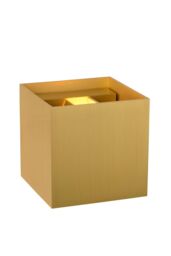 Lucide 'XIO' Stylish Dimmable Indoor Adjustable Up Down Cube Wall Light in Gold - thumbnail 1