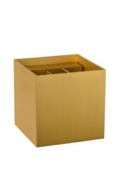 Lucide 'XIO' Stylish Dimmable Indoor Adjustable Up Down Cube Wall Light in Gold - thumbnail 2