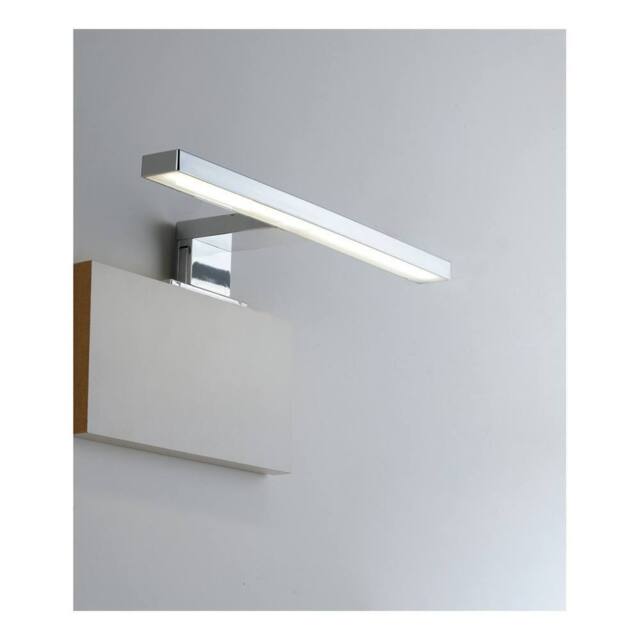 Netlighting Fan Bathroom LED Above Mirror Wall Lamp Chrome IP44 4000K in Silver
