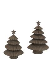 KDMD Rustic Metal Layered Tree with Star - Winter Decor & Centerpiece in Light Brown - thumbnail 3