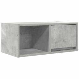 Berkfield Home TV Cabinet Concrete Grey 60x31x25.5 cm Engineered Wood - thumbnail 3