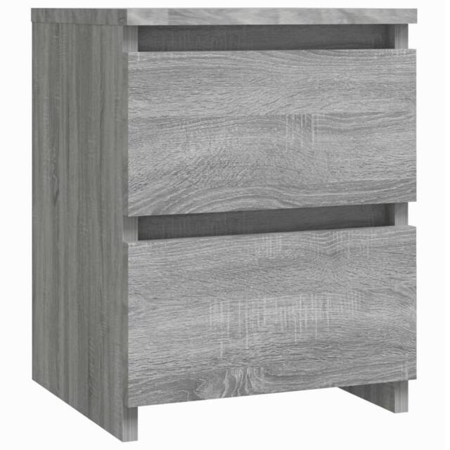 Berkfield Home Elegant Bedside Cabinets 2 pcs Grey Sonoma 30x30x40 cm Engineered Wood - Size: 30 x 30 x 40 cm - image 1