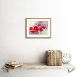 "Artery8 Wall Art Print Flowers Dreamy Poppies Art Framed 9x7 inch in Beige - Size: W7"" x H9""" - thumbnail 2