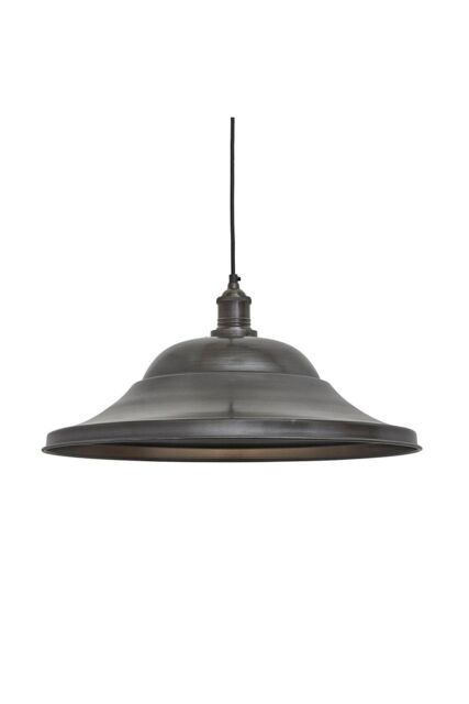 Industville Brooklyn Giant Hat Pendant, 21 Inch, Pewter, Pewter Holder in Dark Grey - image 1