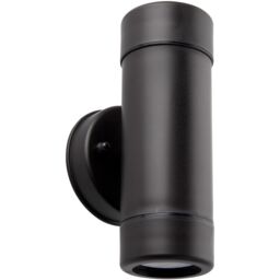 Loops Up & Down Twin Outdoor IP44 Downlight - Dimmable 2 x 7W GU10 LED - Black - thumbnail 1