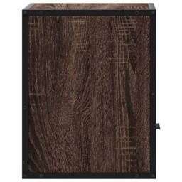 Berkfield Home Durable Wall-mounted Bedside Cabinet Brown Oak 40x31x39.5 cm - thumbnail 6