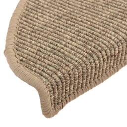 Berkfield Home Stair Mats Self-adhesive 15 pcs Dark Beige 65x21x4 cm - Size: Medium - thumbnail 7