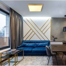 Netlighting Tibey 35cm Square Flush Ceiling Light BrassColoured Matt LED 3000K in Gold - thumbnail 5