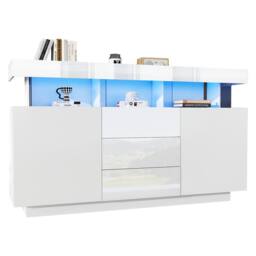 STILVORA Sideboard 140cm with LED White - thumbnail 5
