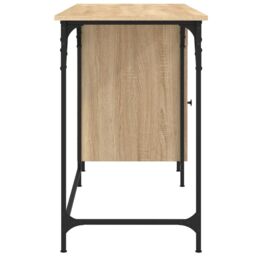 Berkfield Home Computer Desk Sonoma Oak 131x48x75 cm Engineered Wood in Brown - Size: 131 x 48 x 75 cm - thumbnail 6