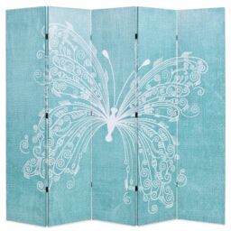 Berkfield Home Folding Room Divider 200x170 cm Butterfly Blue - thumbnail 1